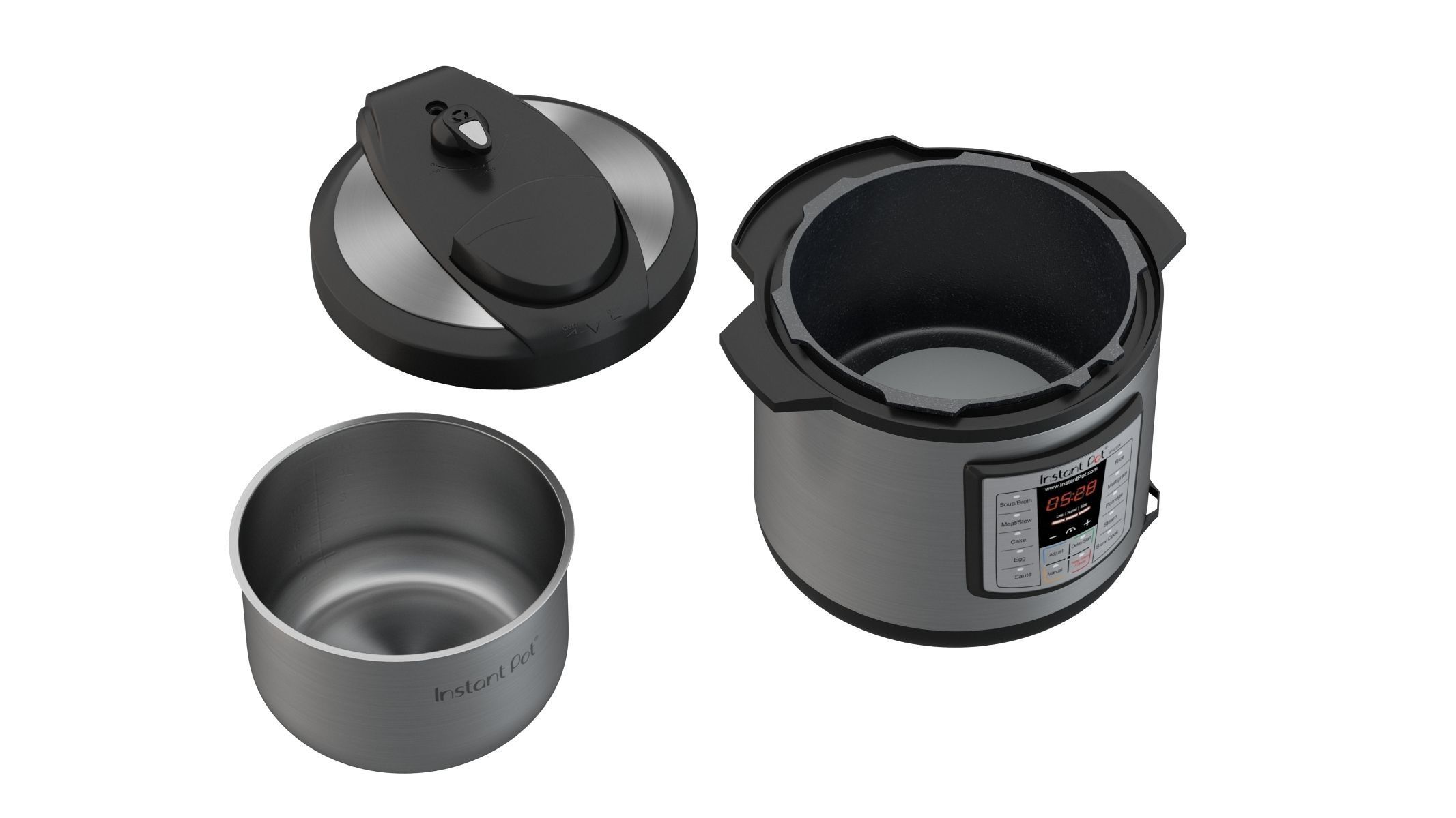 Instant Pot Electric Pressure Cooker 6 Quart Lux 6-in-1 V3 3D model_2