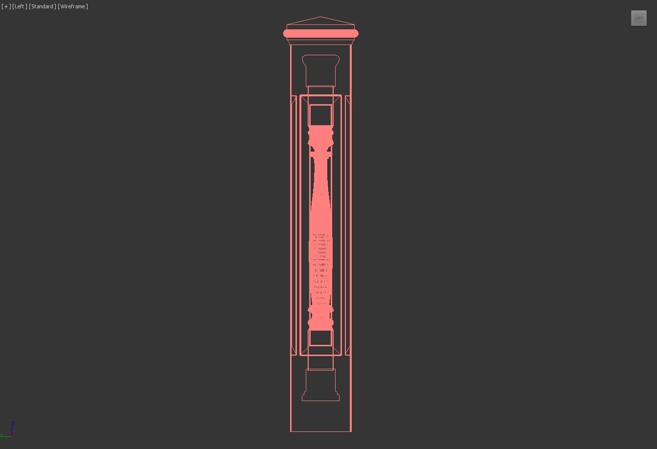 Exterior Railing - White Vinyl - Style 11 3D model_21
