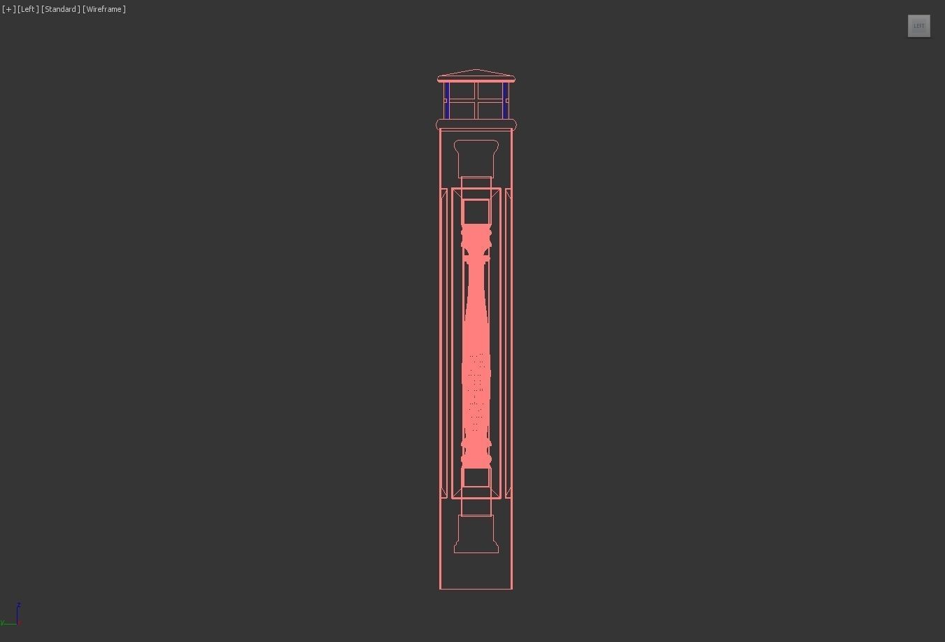Exterior Railing - White Vinyl - Style 12 3D model_19