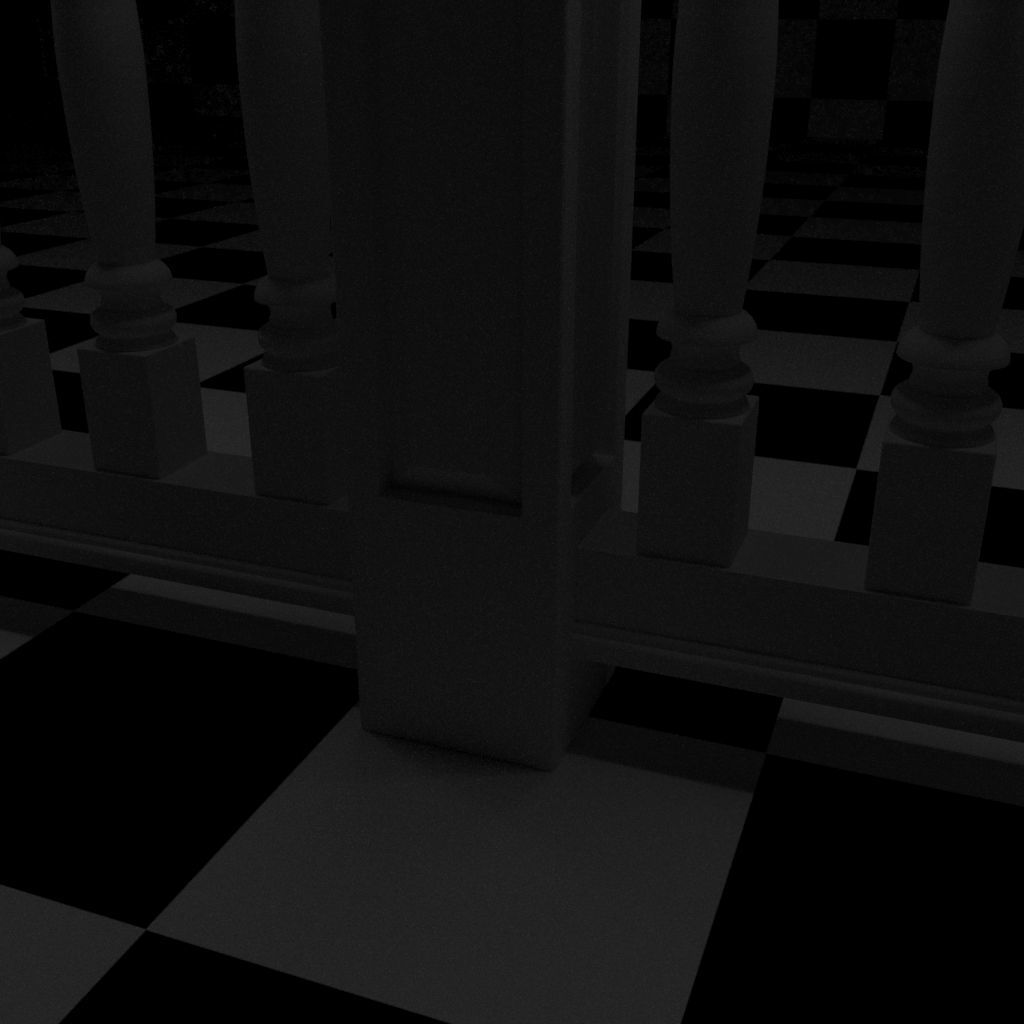 Exterior Railing - White Vinyl - Style 12 3D model_14