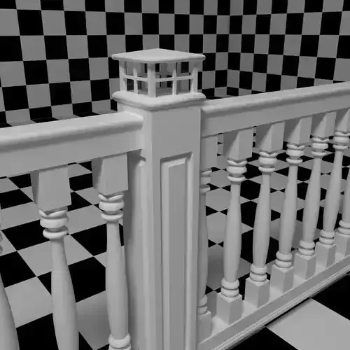 Exterior Railing - White Vinyl - Style 12