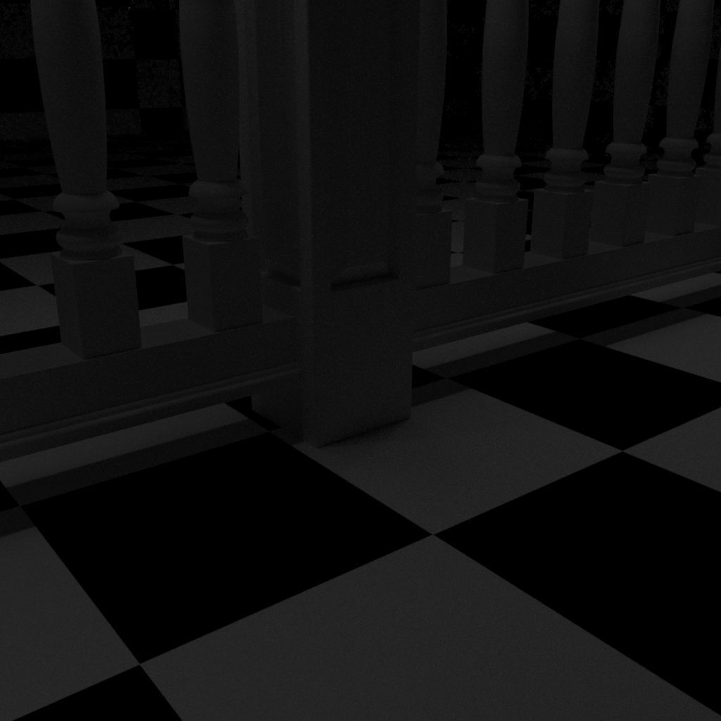 Exterior Railing - White Vinyl - Style 12 3D model_9