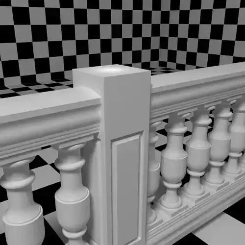 Exterior Railing - White Vinyl - Style 13