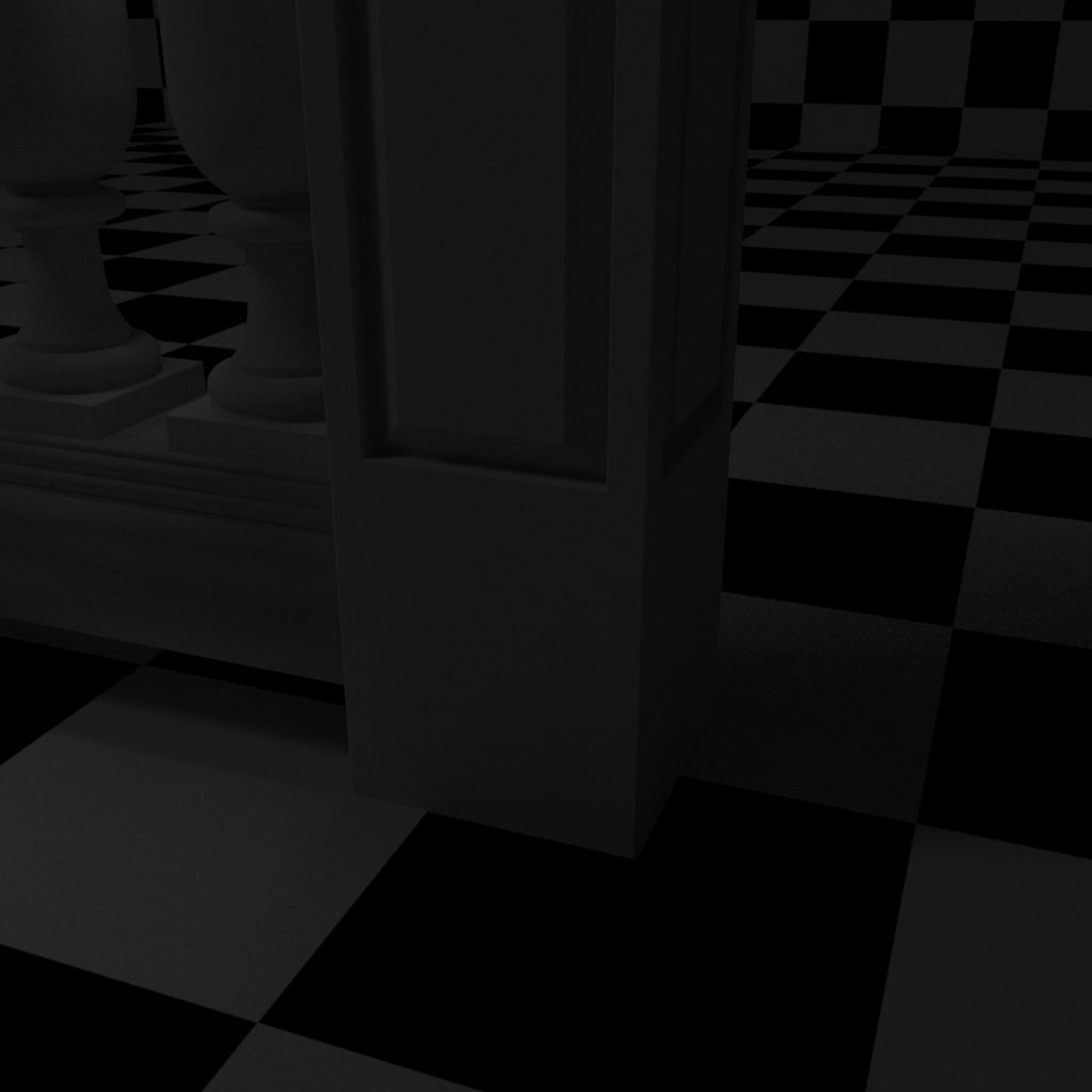 Exterior Railing - White Vinyl - Style 14 3D model_17