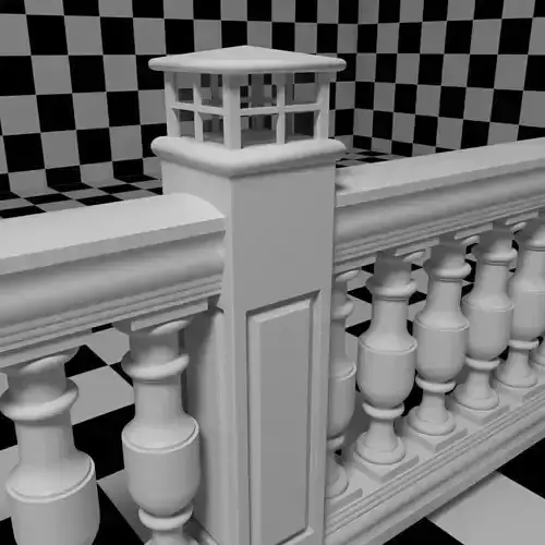 Exterior Railing - White Vinyl - Style 15