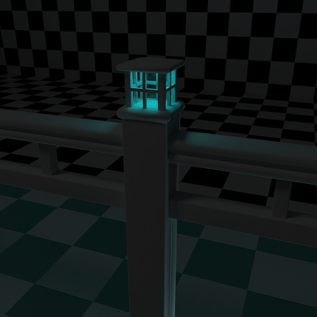 Glass Railing - Style 3 3D model_14