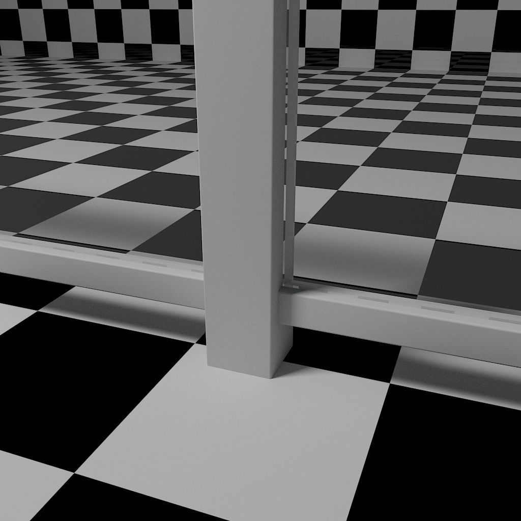 Glass Railing - Style 3 3D model_5