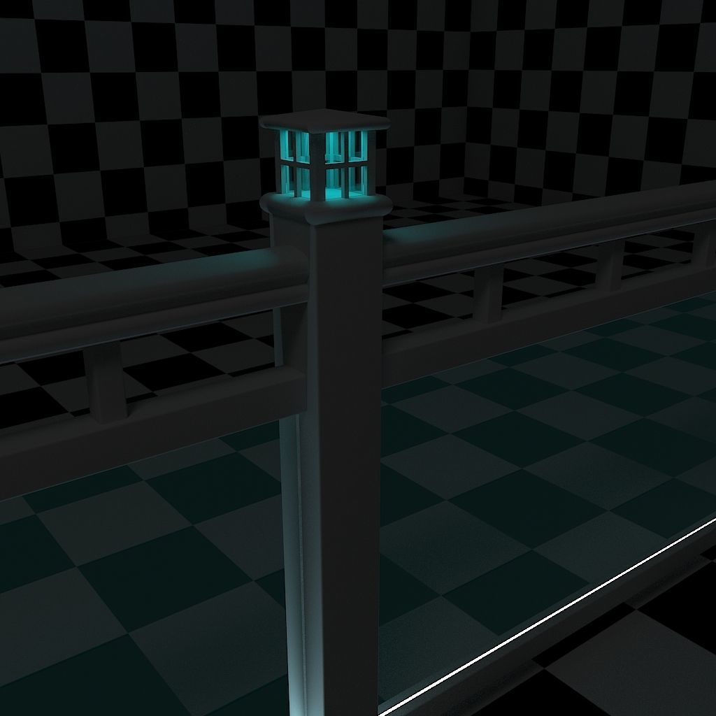 Glass Railing - Style 3 3D model_10