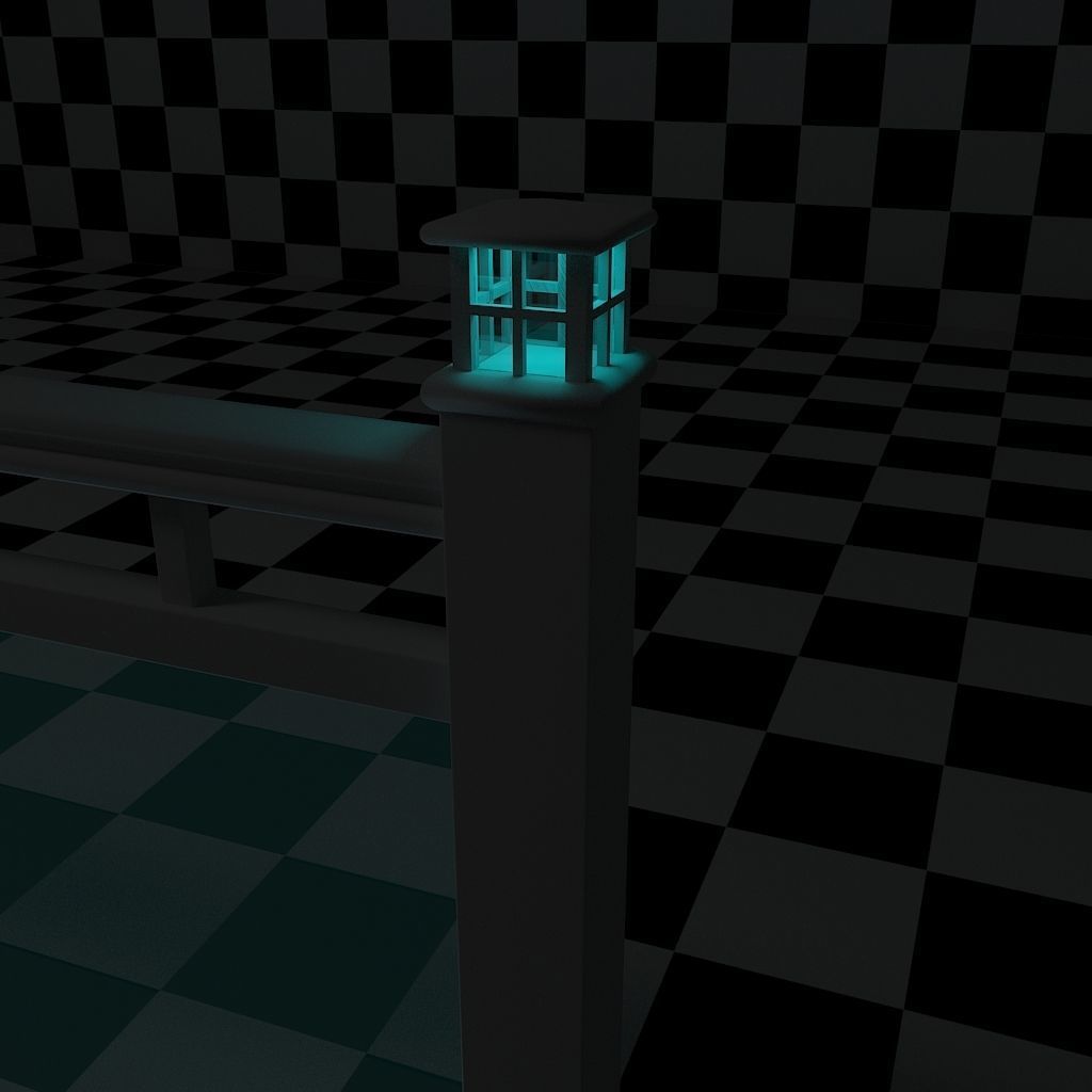 Glass Railing - Style 3 3D model_16