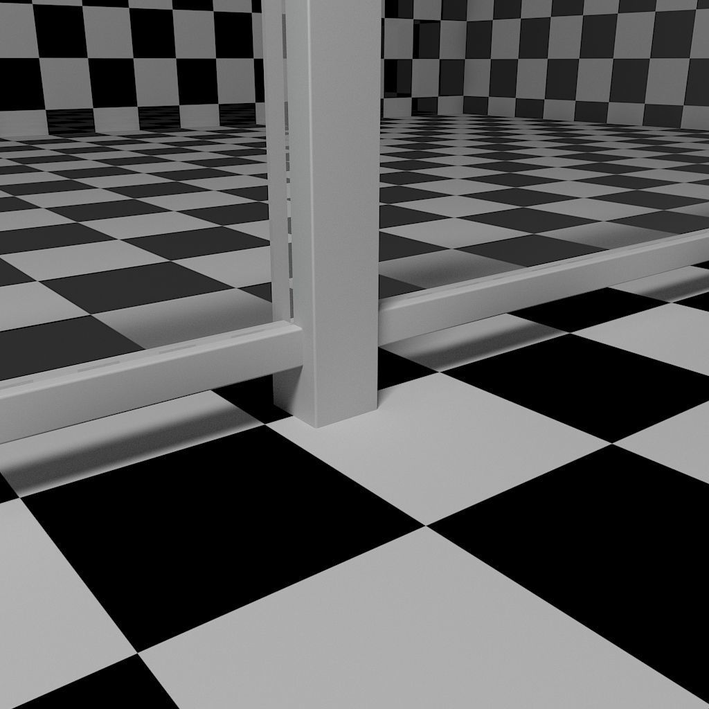 Glass Railing - Style 3 3D model_1