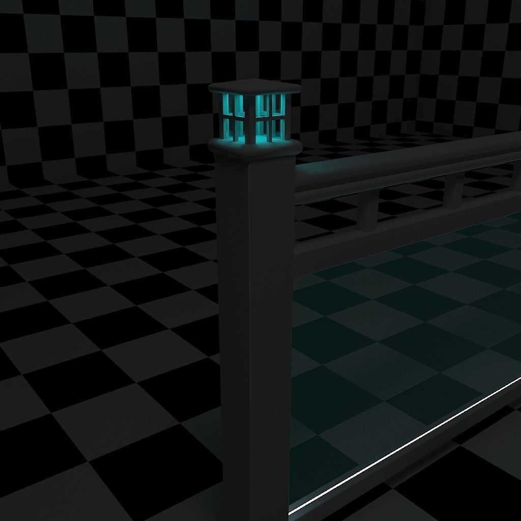 Glass Railing - Style 3 3D model_12