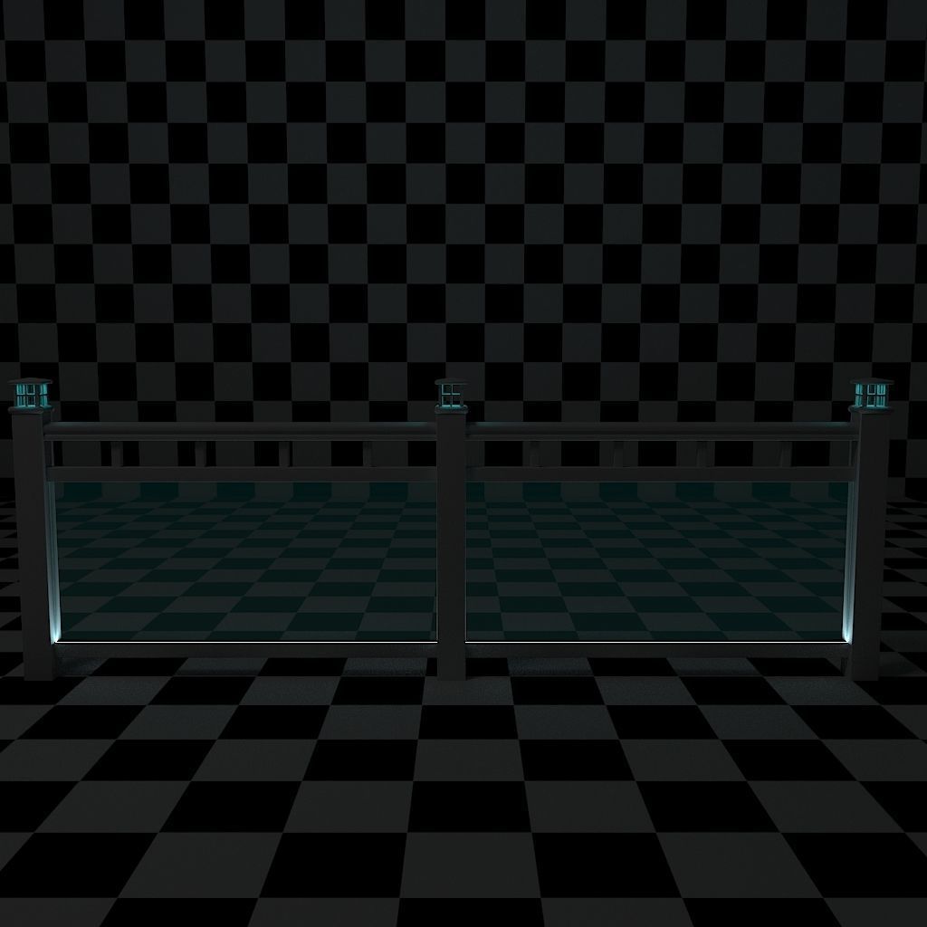 Glass Railing - Style 3 3D model_18