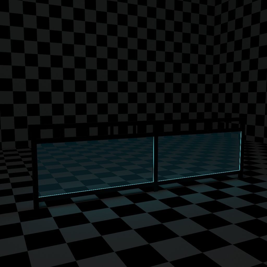 Glass Railing - Style 4 3D model_19