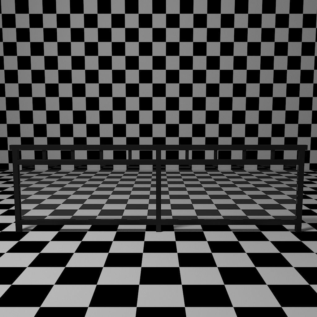 Glass Railing - Style 4 3D model_8