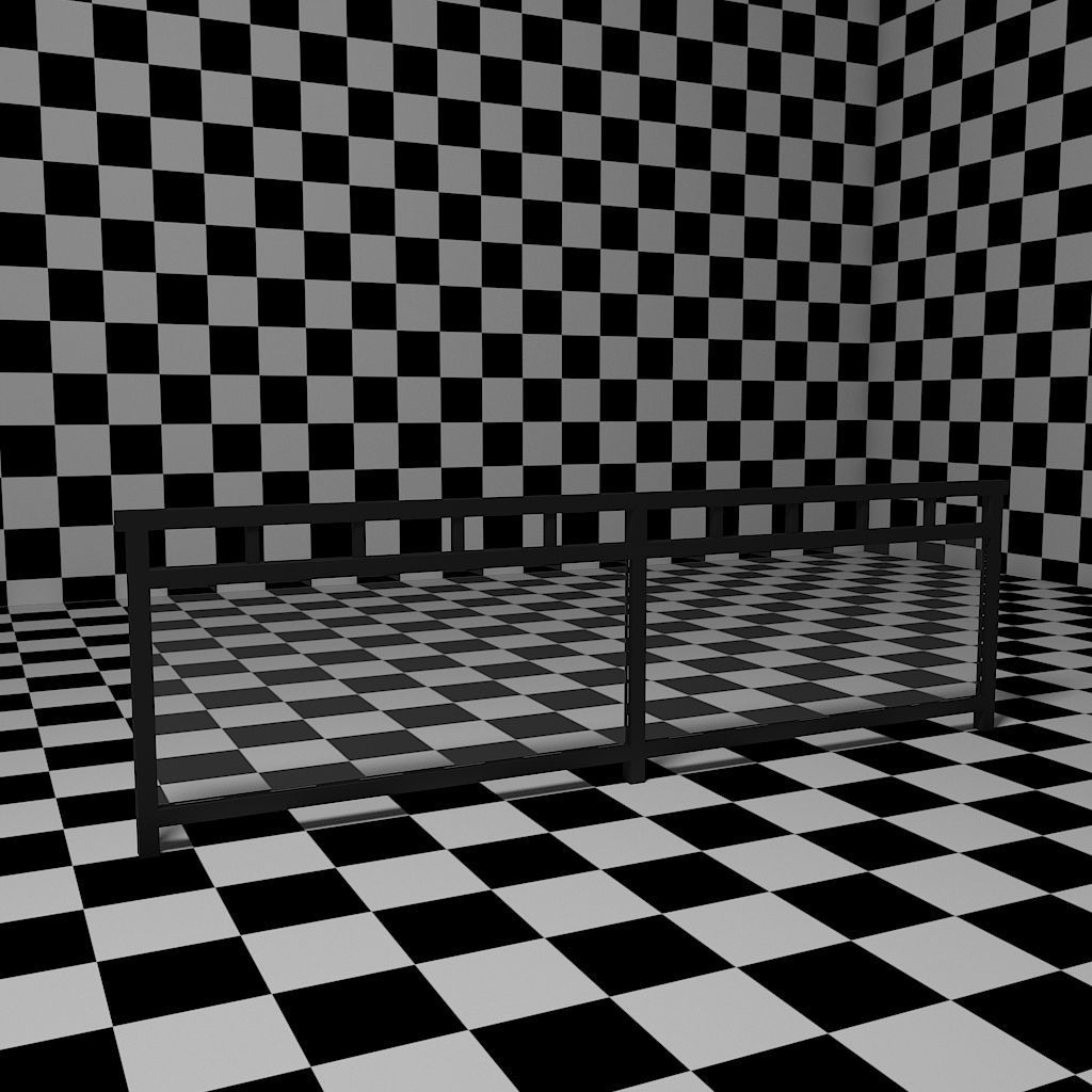 Glass Railing - Style 4 3D model_9