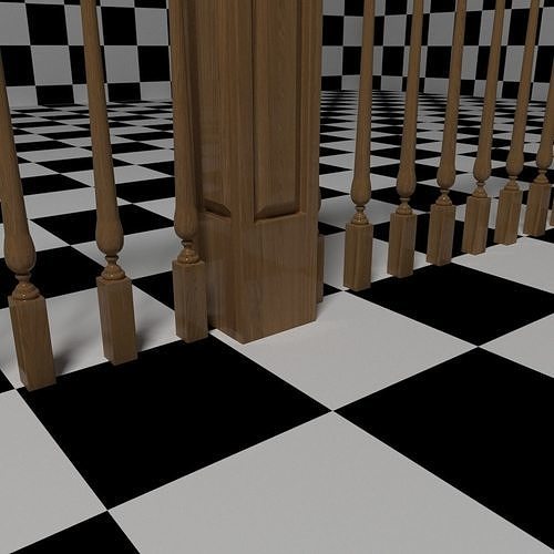 Interior Railing - Style 2 3D model