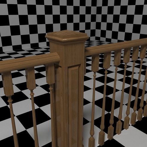 Interior Railing - Style 3 3D model