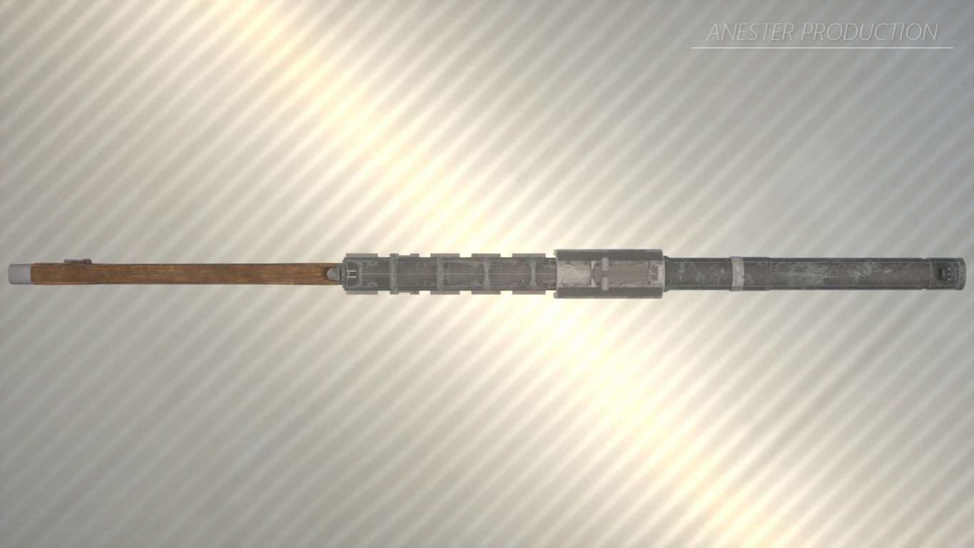 VSS Vintorez - AS-VAL - Sniper Rifle - Russian Army Low-poly 3D model_8