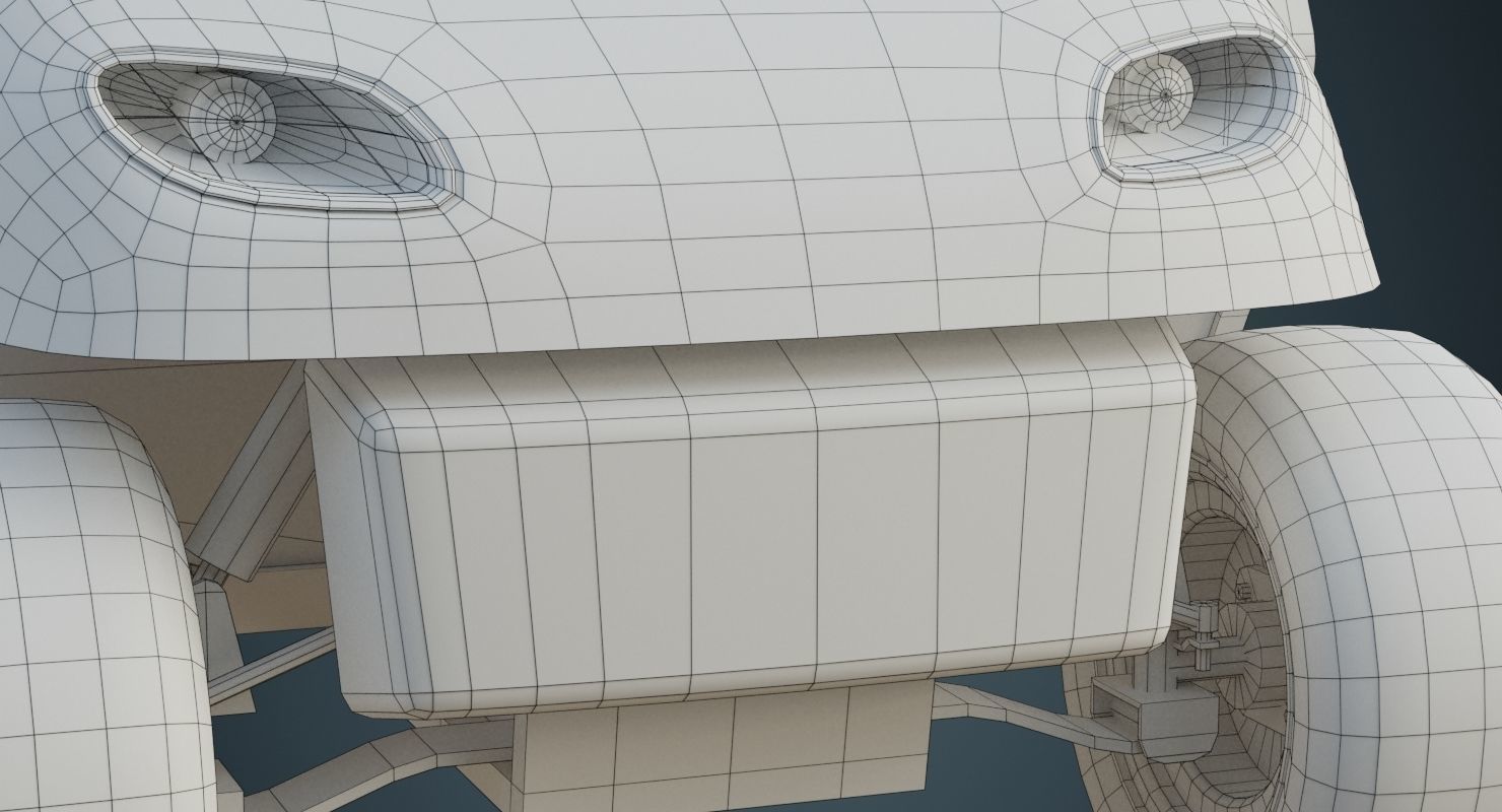 Golf Cart 1 Untextured 3D model_11