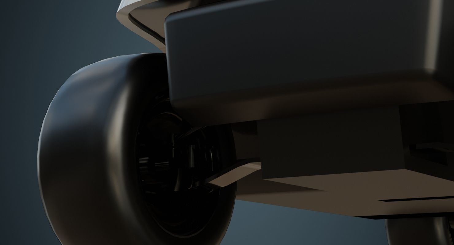 Golf Cart 1 Untextured 3D model_5