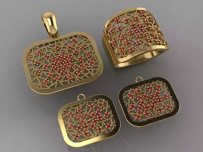 GC GOLD M0075- Diamond gold set