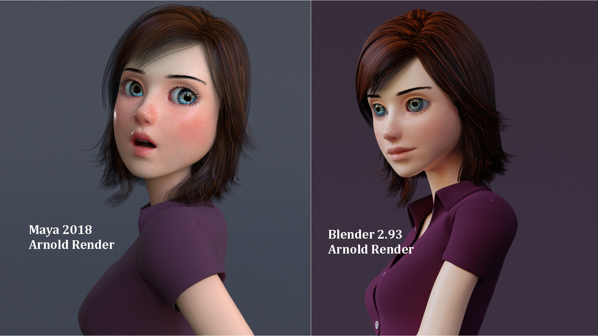 Jasmin Cartoon Girl  3D model_15