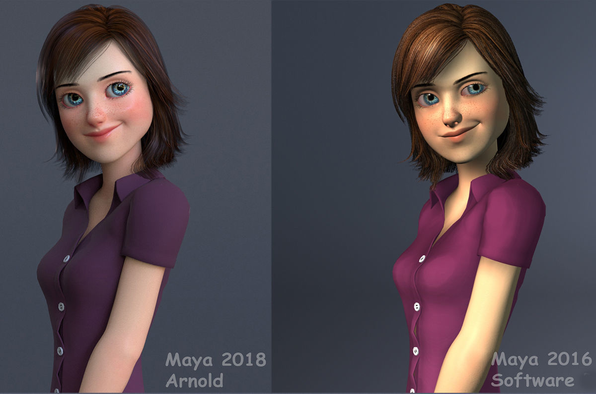 Jasmin Cartoon Girl  3D model_16