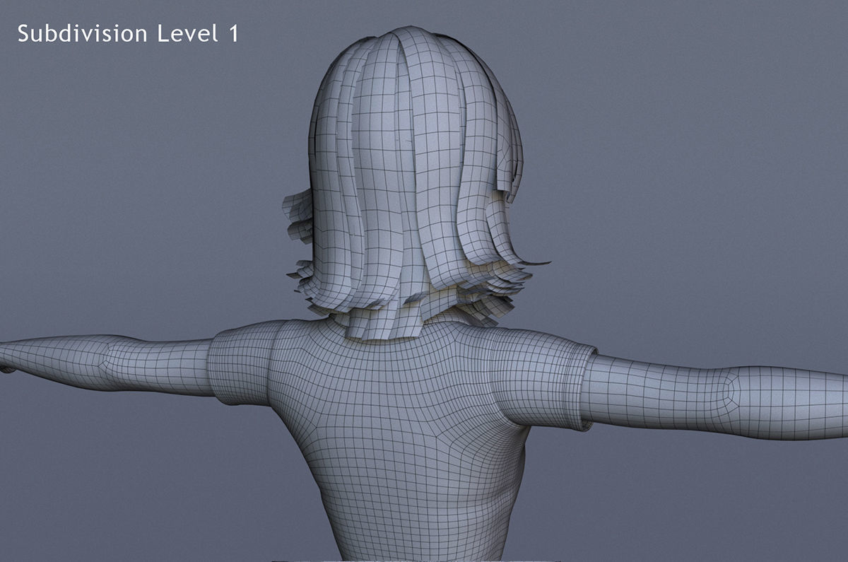 Jasmin Cartoon Girl  3D model_22