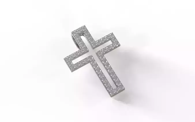 Cross diamond pendant