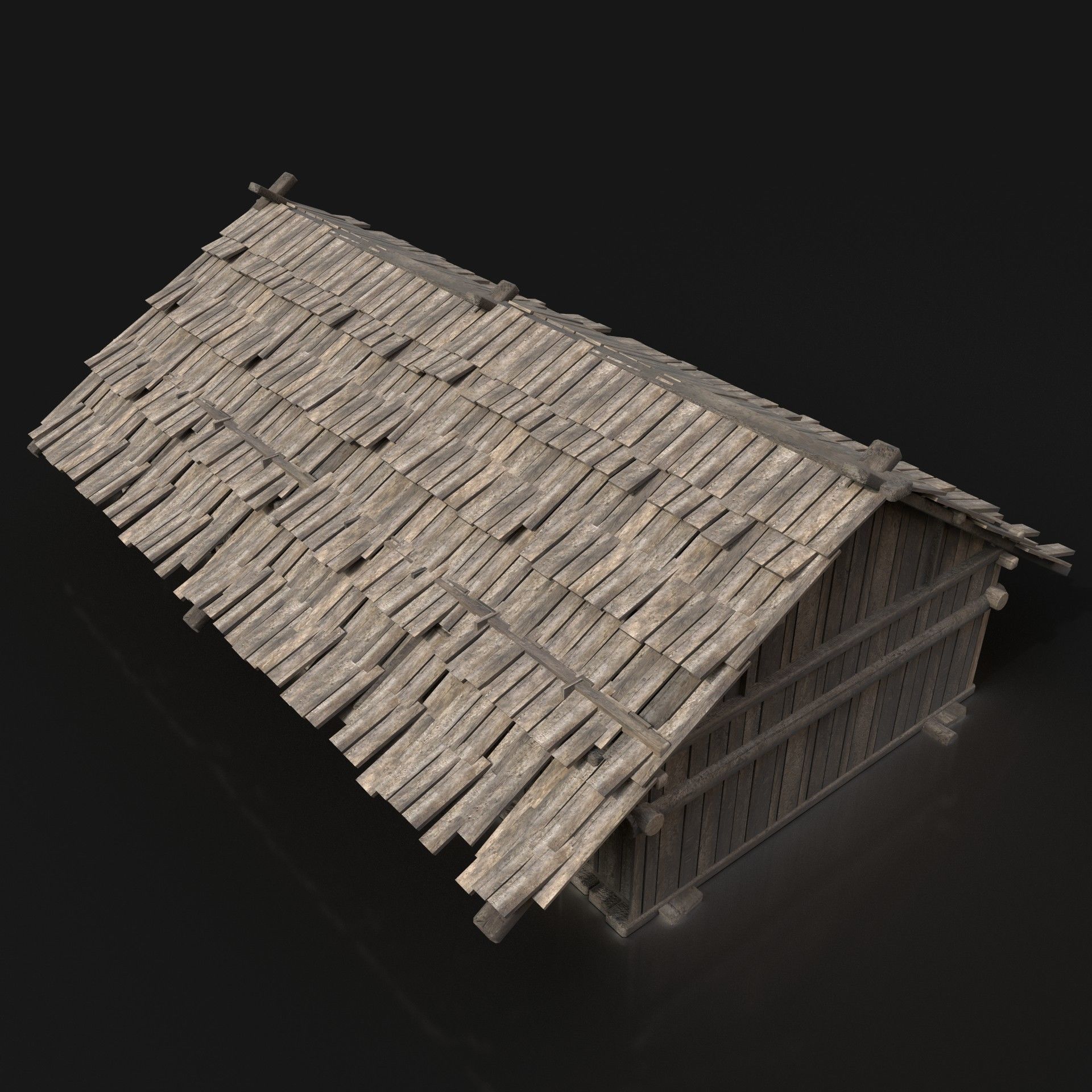 Viking Barn Cottage Hut Northern Fantasy Next Gen AAA Low-poly 3D model_2