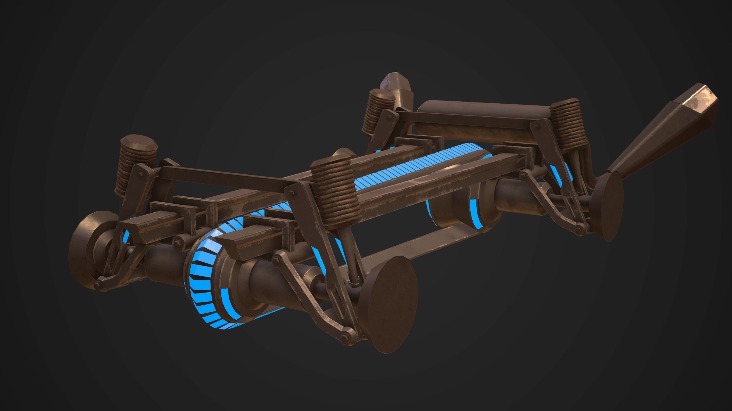 Sci-Fi Armored Military Rocket Launcher PBR Low-poly 3D model_26