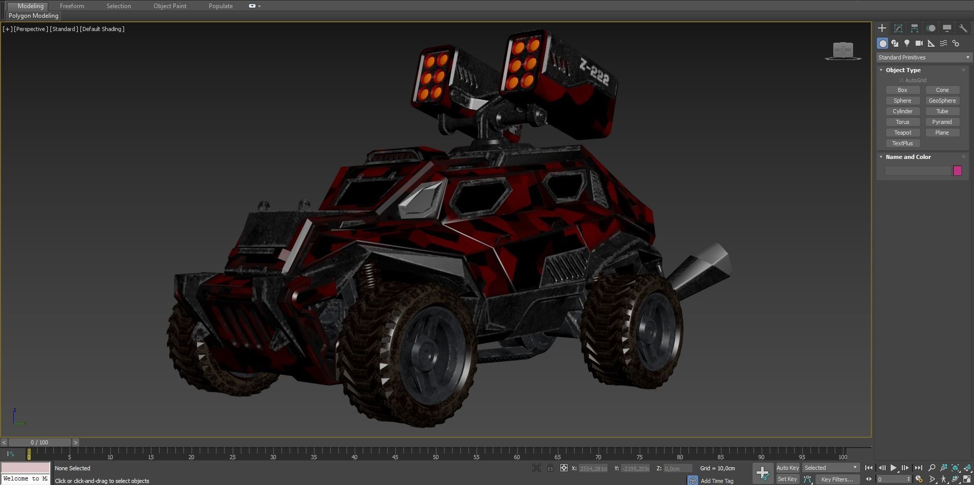 Sci-Fi Armored Military Rocket Launcher PBR Low-poly 3D model_39