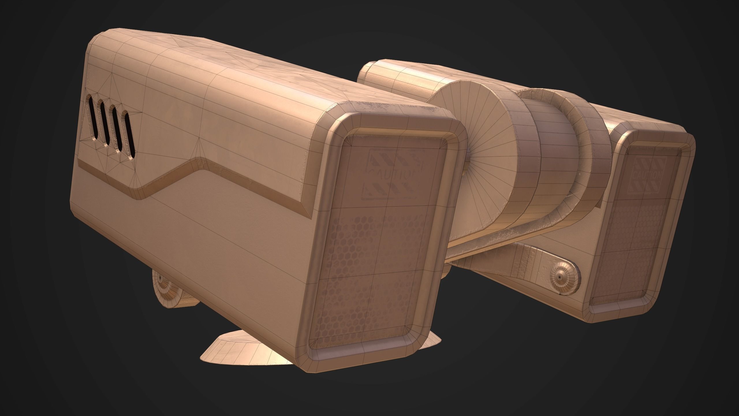 Sci-Fi Armored Military Rocket Launcher PBR Low-poly 3D model_24