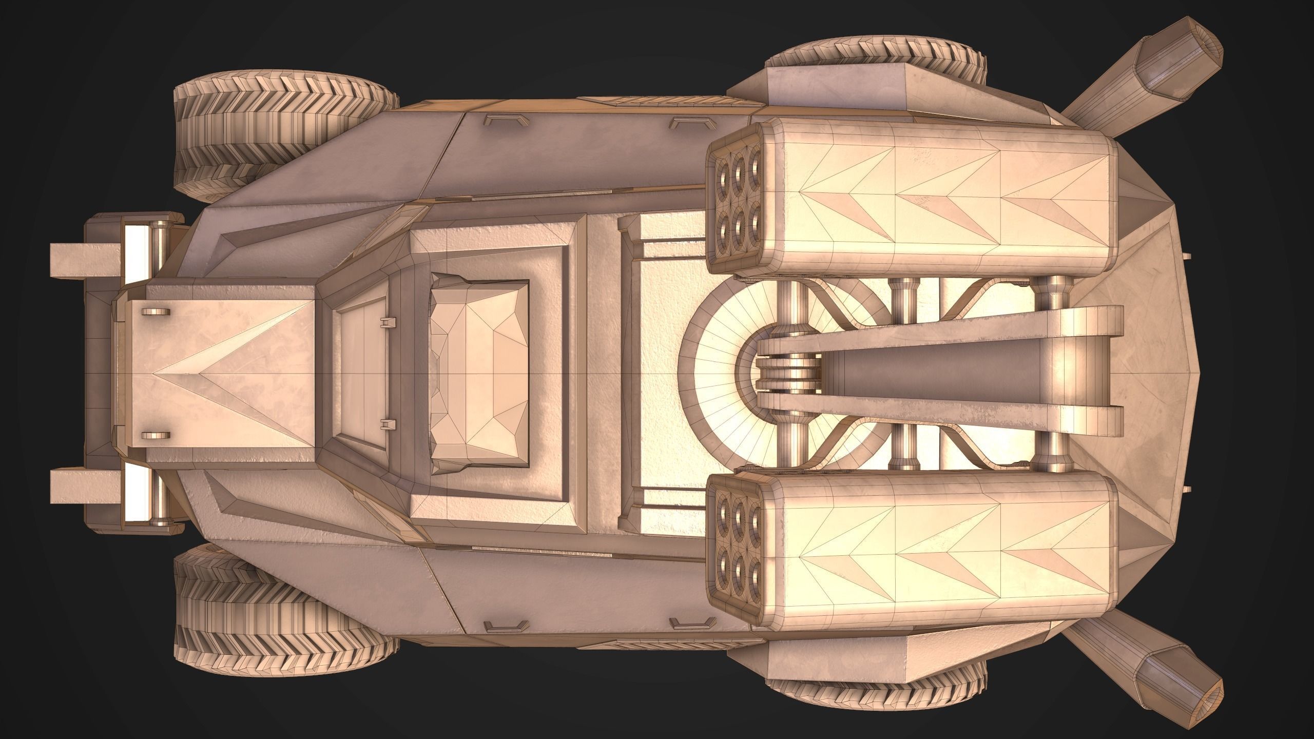 Sci-Fi Armored Military Rocket Launcher PBR Low-poly 3D model_18