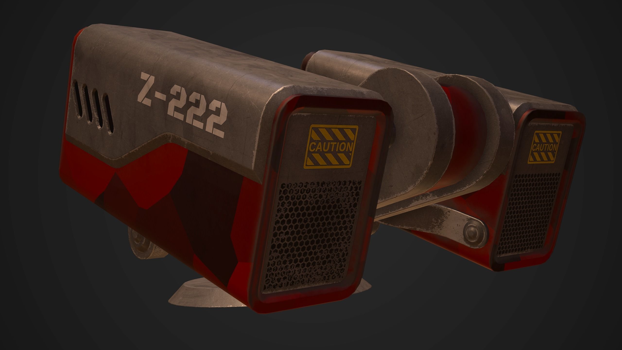 Sci-Fi Armored Military Rocket Launcher PBR Low-poly 3D model_23