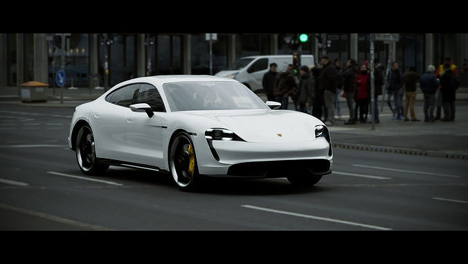 Porsche Taycan Turbo S electric car  3D model