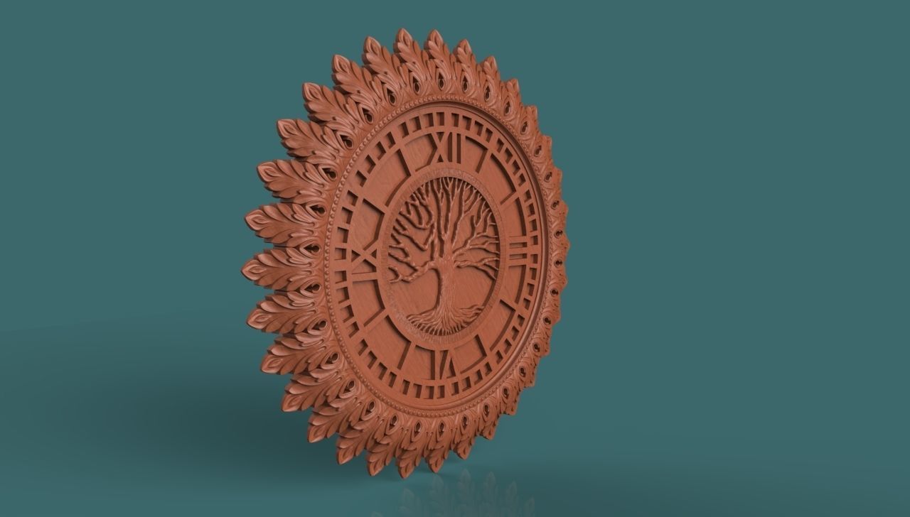 Wall Clock 3D print model_1