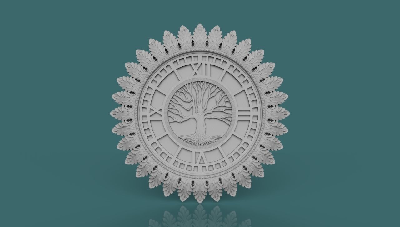 Wall Clock 3D print model_4