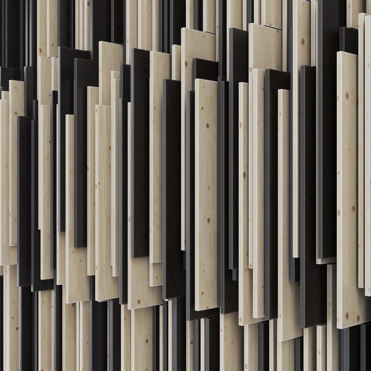 Parametric wood panel 3D model_1