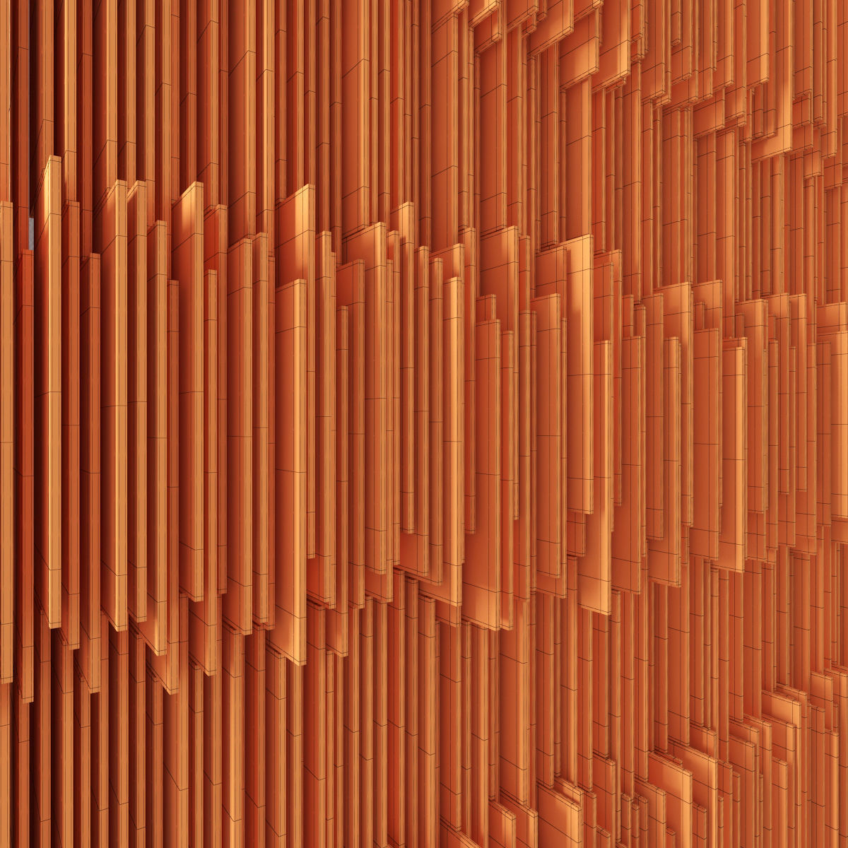 Parametric wood panel 3D model_3