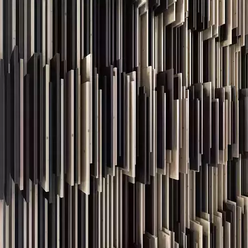 Parametric wood panel 3D model