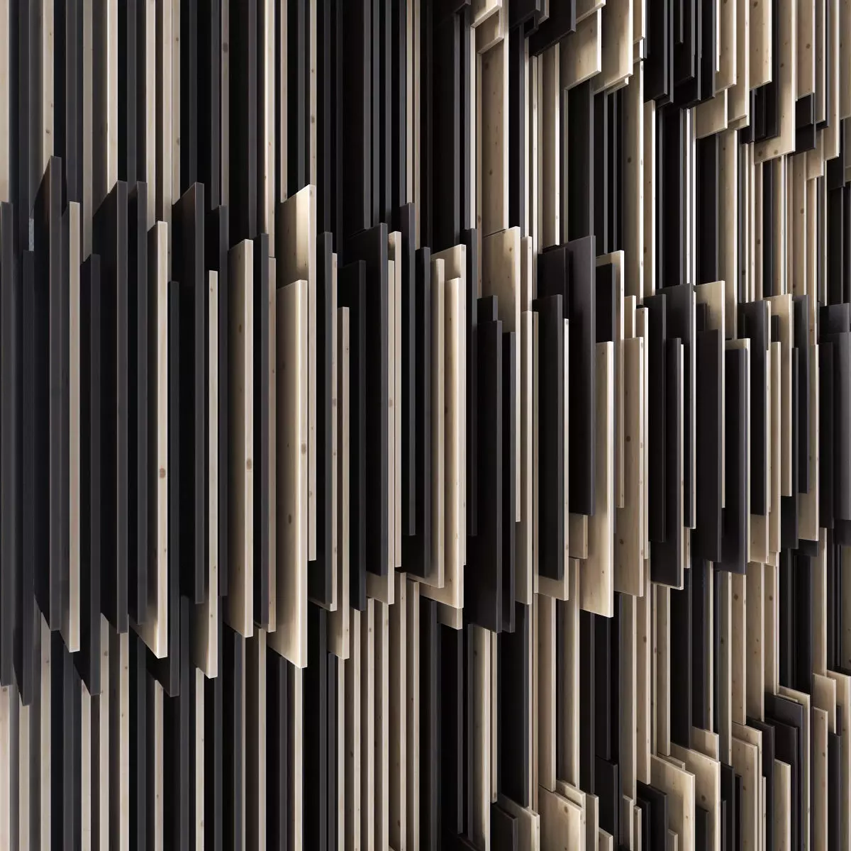 Parametric wood panel 3D model_0