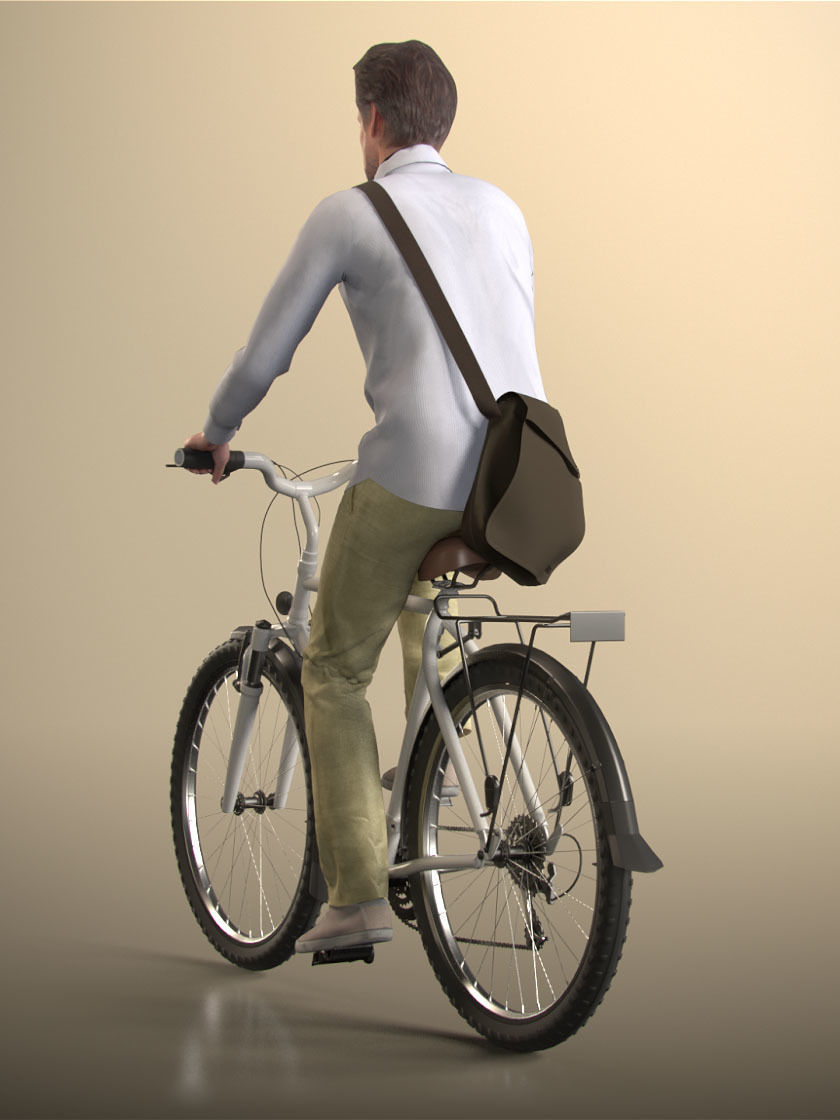 Will 20020-06 - Animated Cycling Man Low-poly 3D model_3