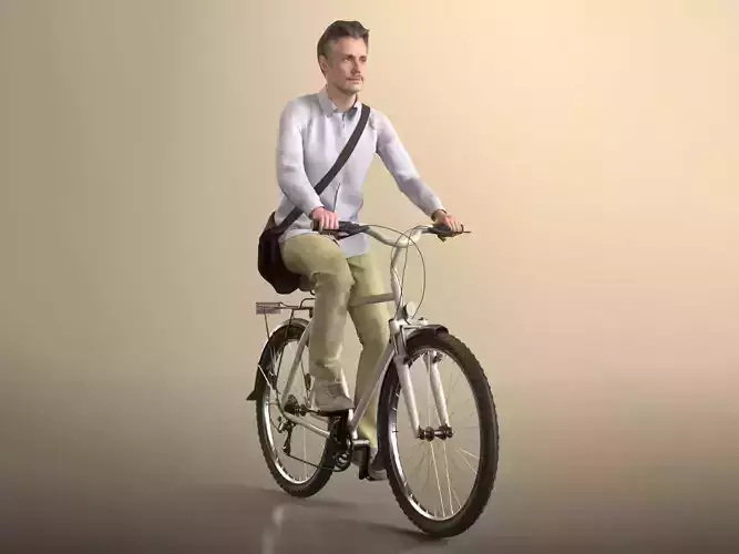 Will 20020-06 - Animated Cycling Man Low-poly 3D model