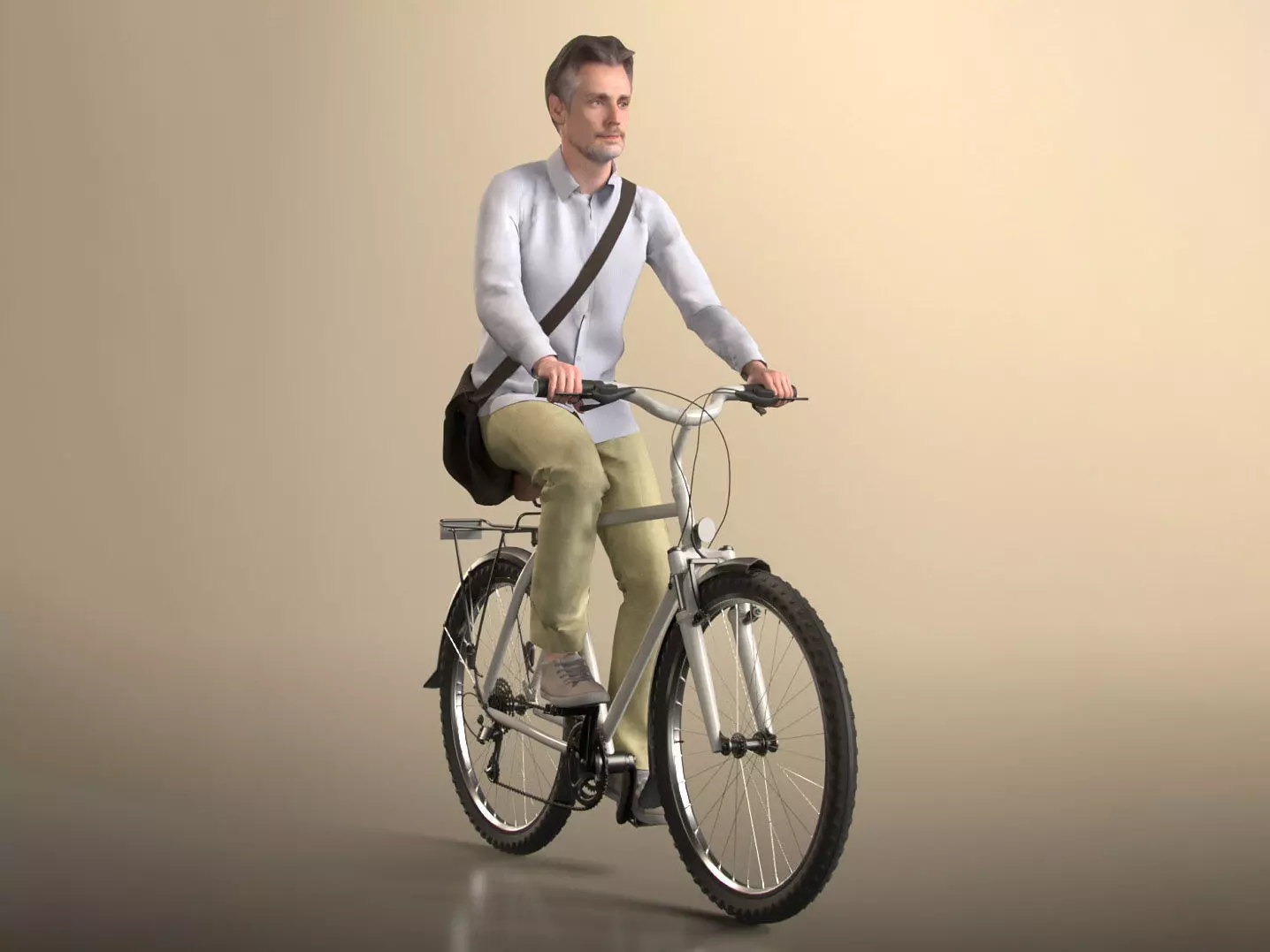 Will 20020-06 - Animated Cycling Man Low-poly 3D model_0