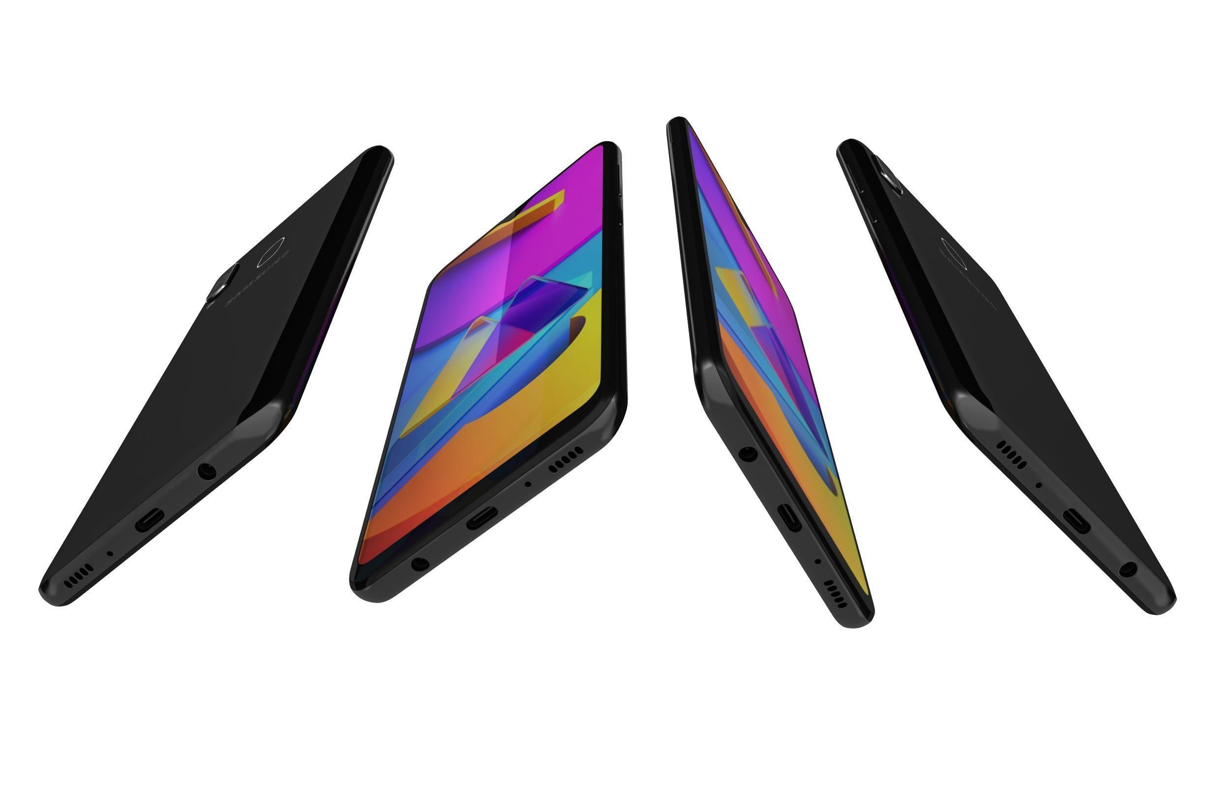 Samsung Galaxy M10s Stainless Black 3D model_5