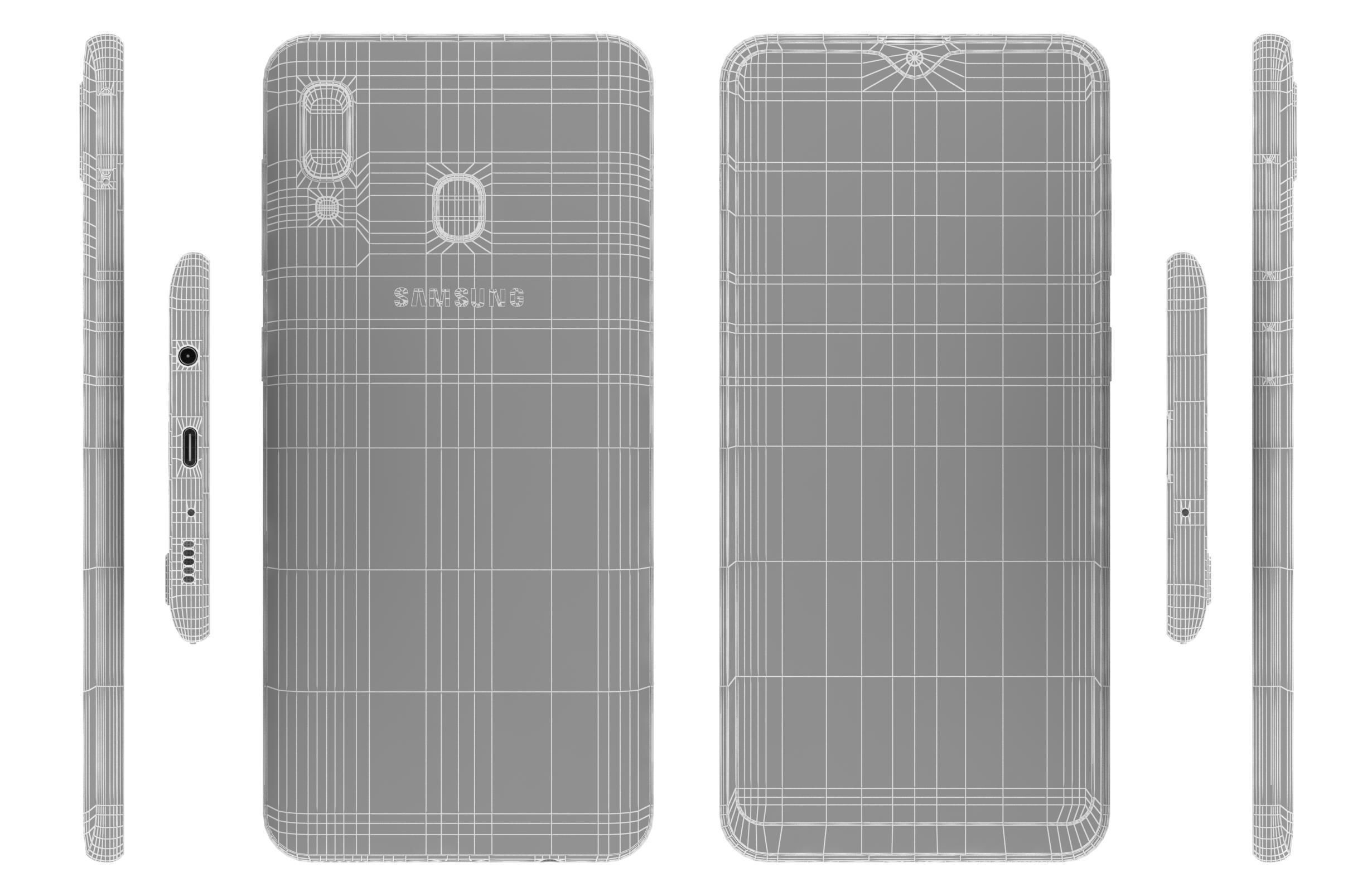 Samsung Galaxy M10s Stainless Black 3D model_14