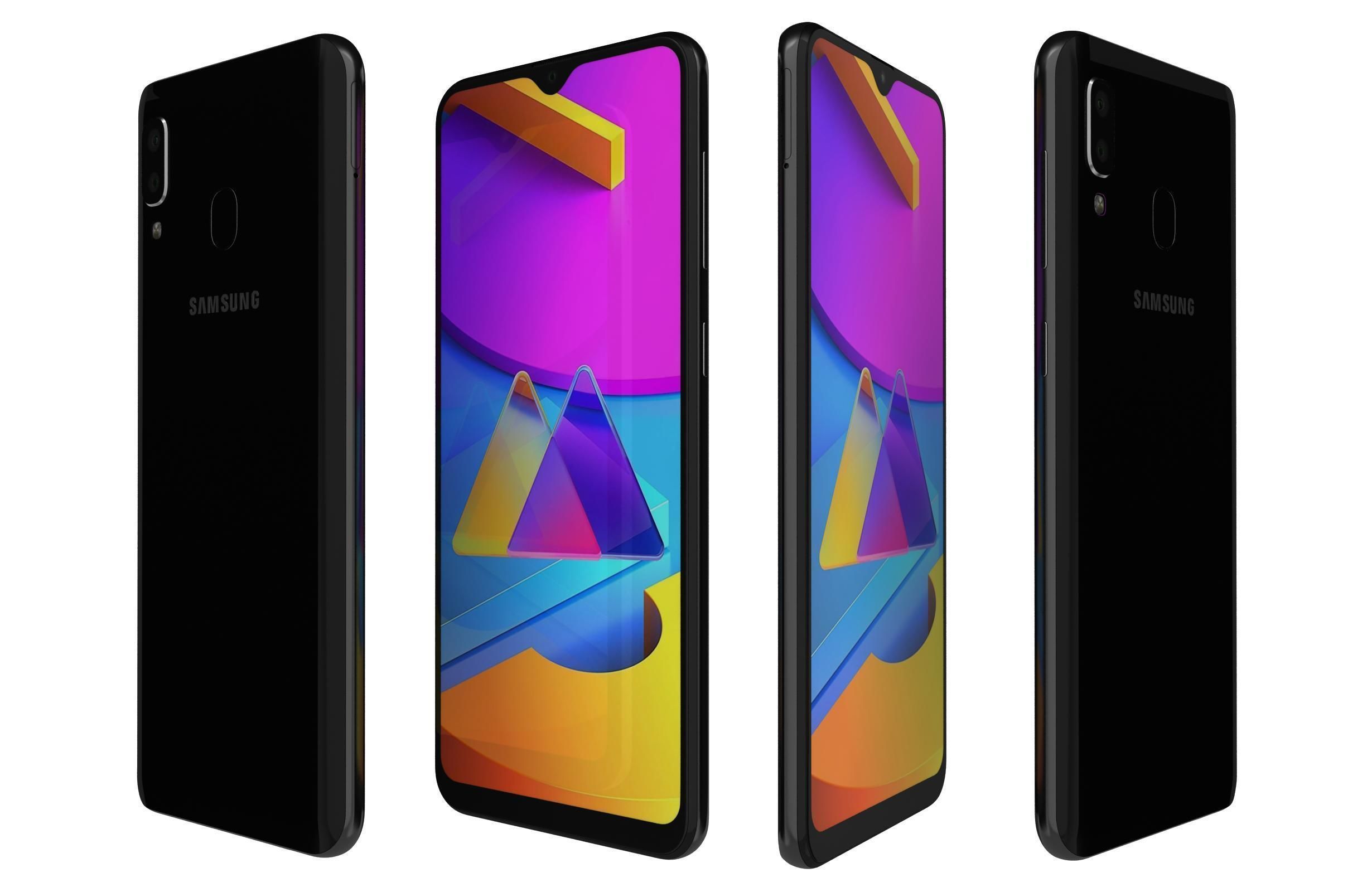 Samsung Galaxy M10s Stainless Black 3D model_3