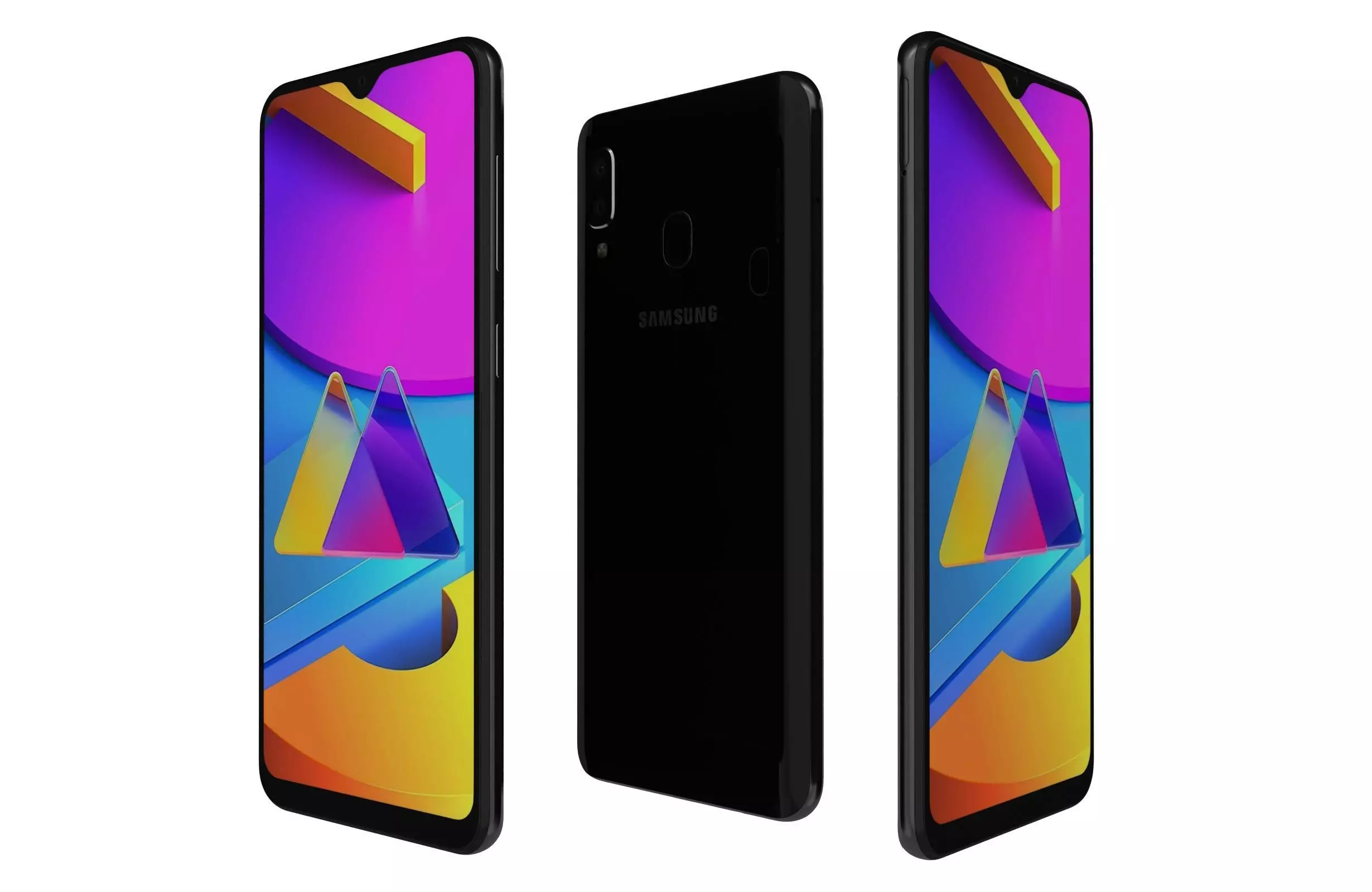 Samsung Galaxy M10s Stainless Black 3D model_0