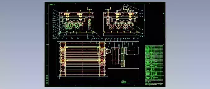 Steel plate leveling machine complete set of drawings